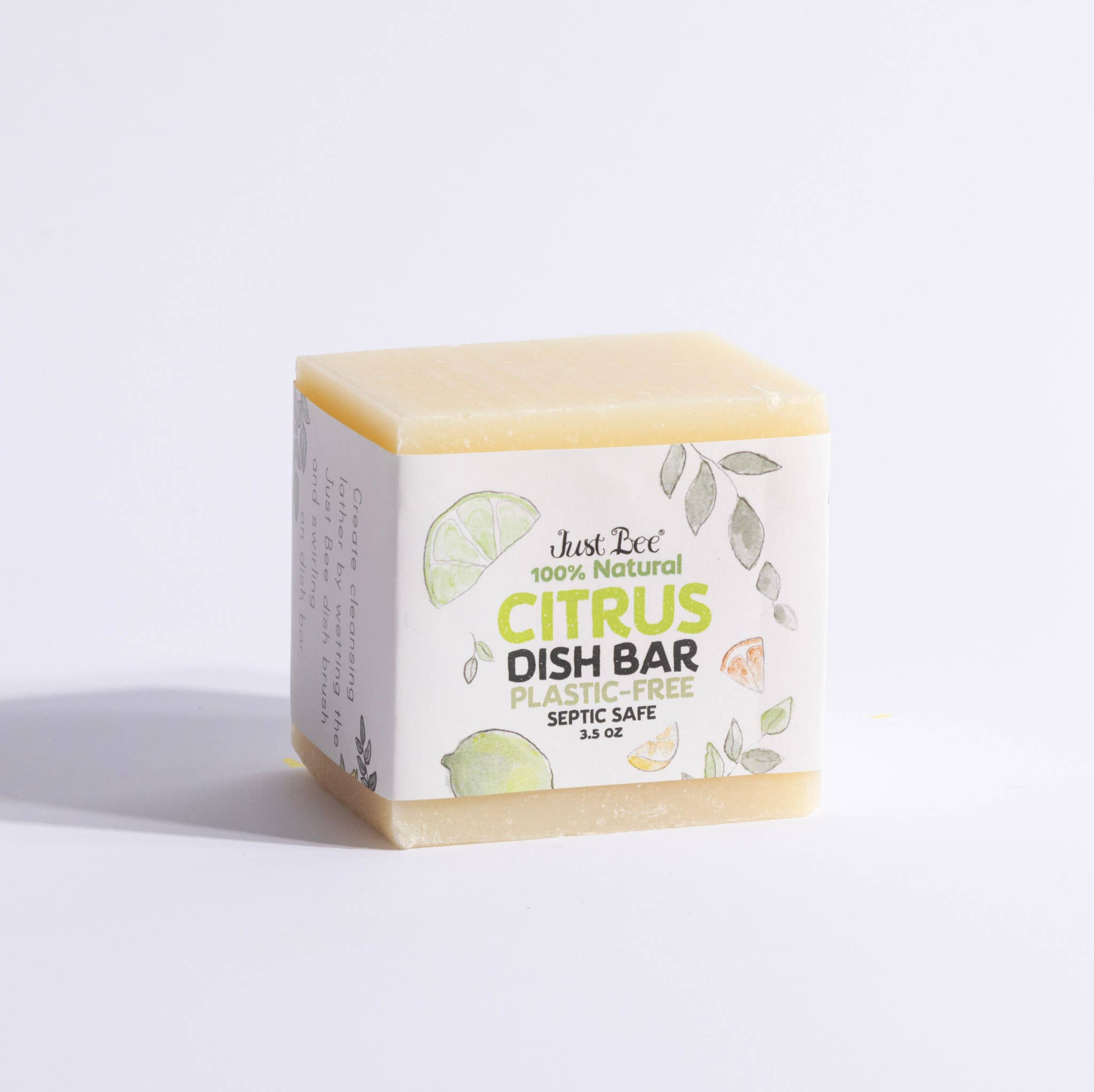 Citrus Dish Bar | Plastic Free by Just Bee - White Peony Organics