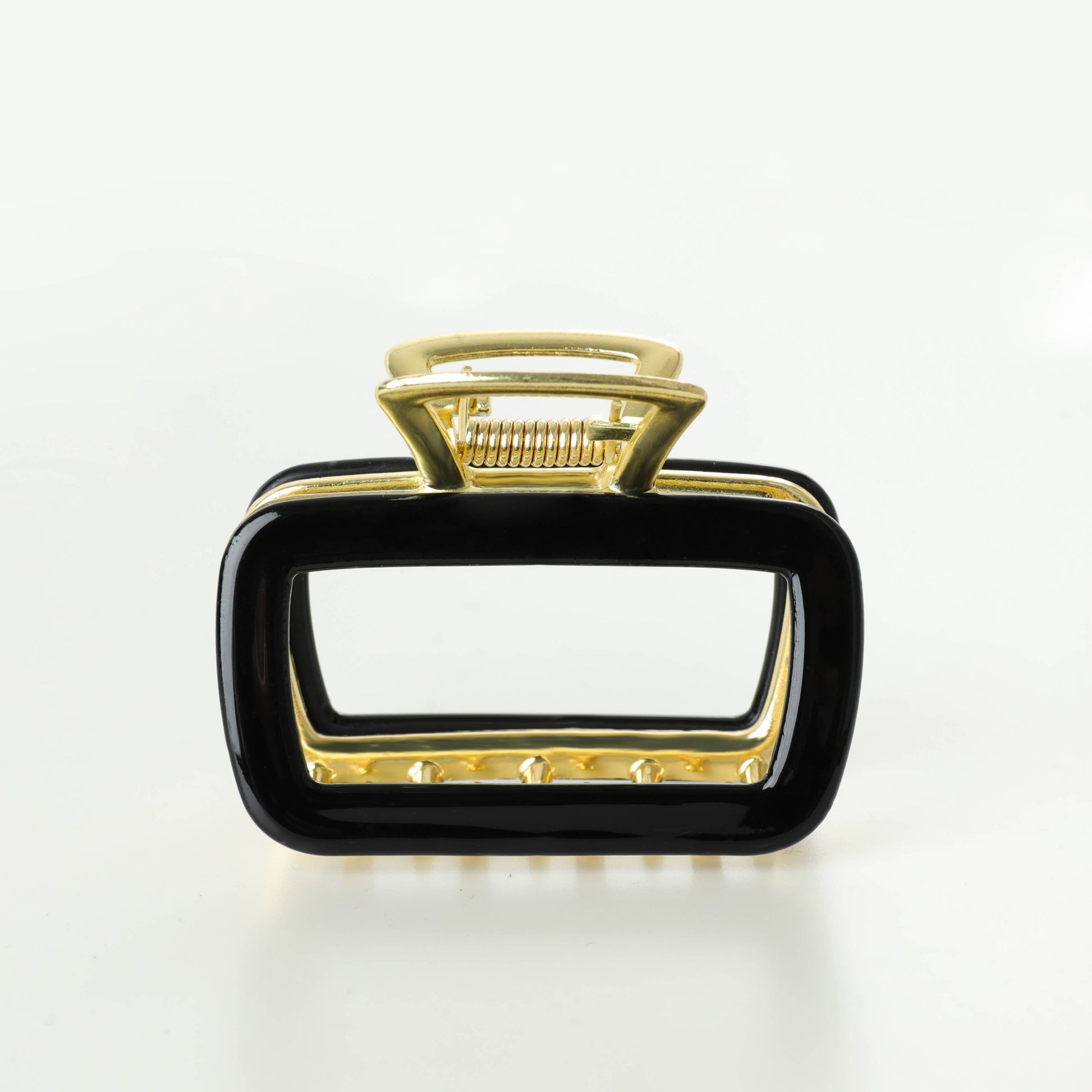 Eco-Friendly Metal Hollow Rectangle Claw Clip | Harlow - White Peony Organics