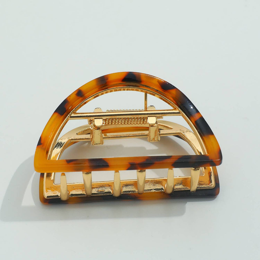 Mini Half Moon Metal Claw Clip | Rosalie - White Peony Organics