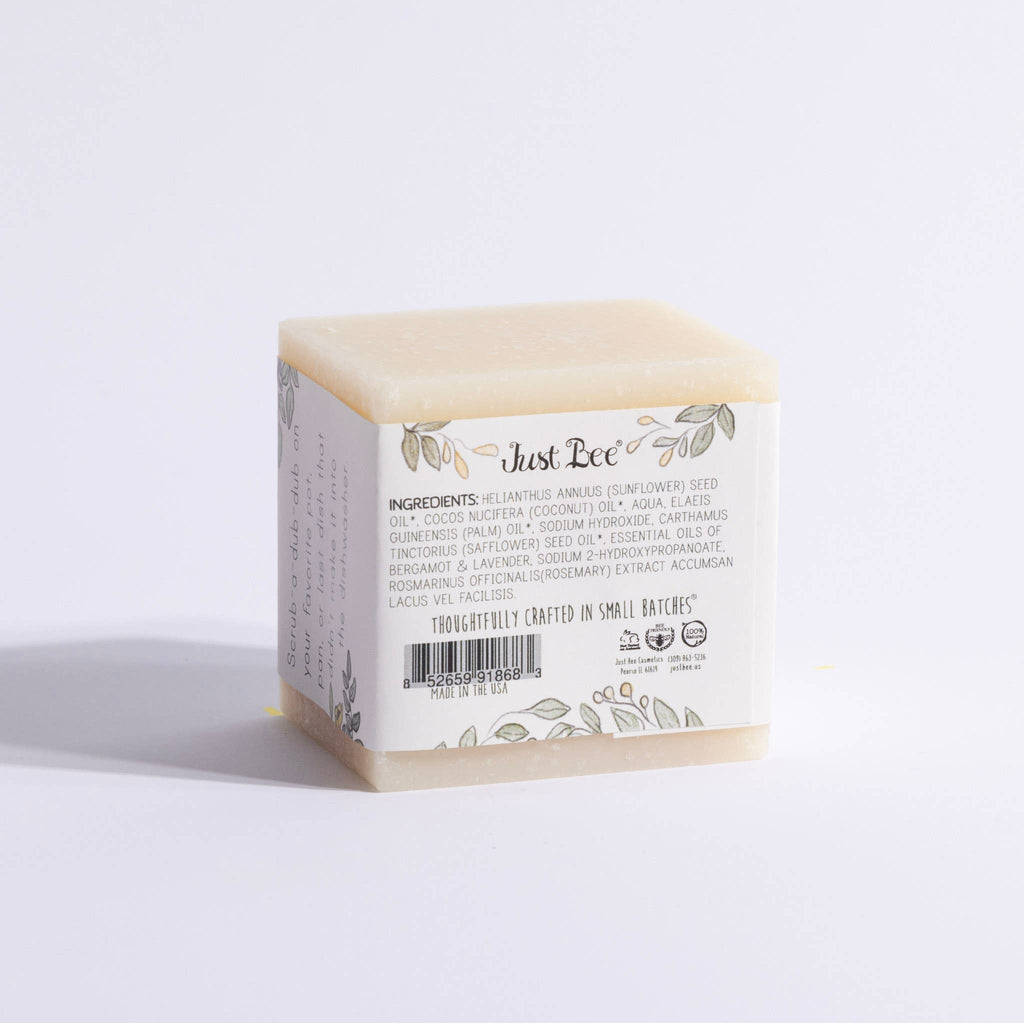 Lavender Dish Bar | Plastic Free by Just Bee - White Peony Organics
