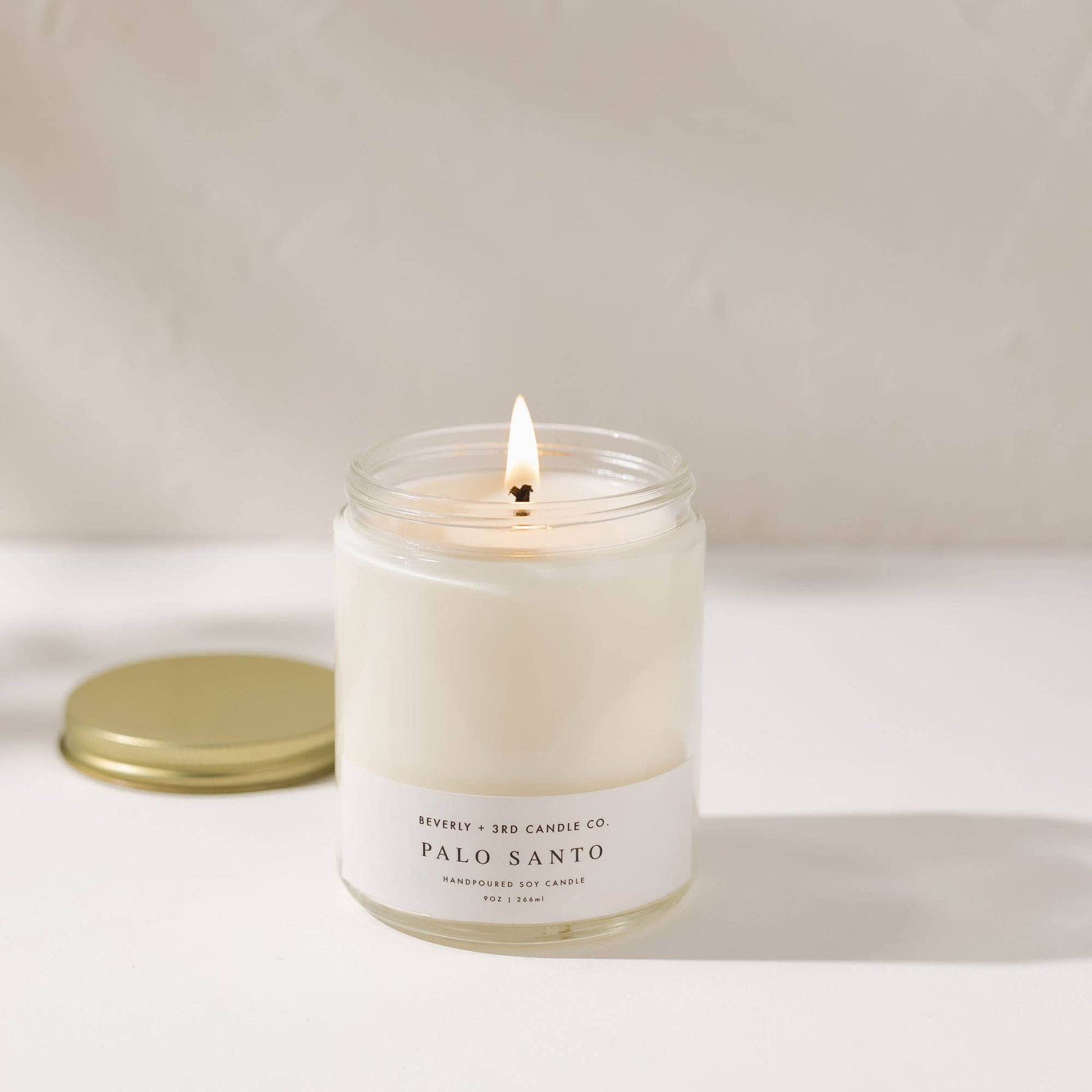 Hand-Poured Soy Candle | Palo Santo - White Peony Organics