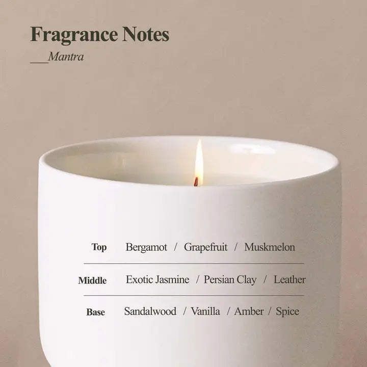 Aromatherapy Candle | Mantra - White Peony Organics