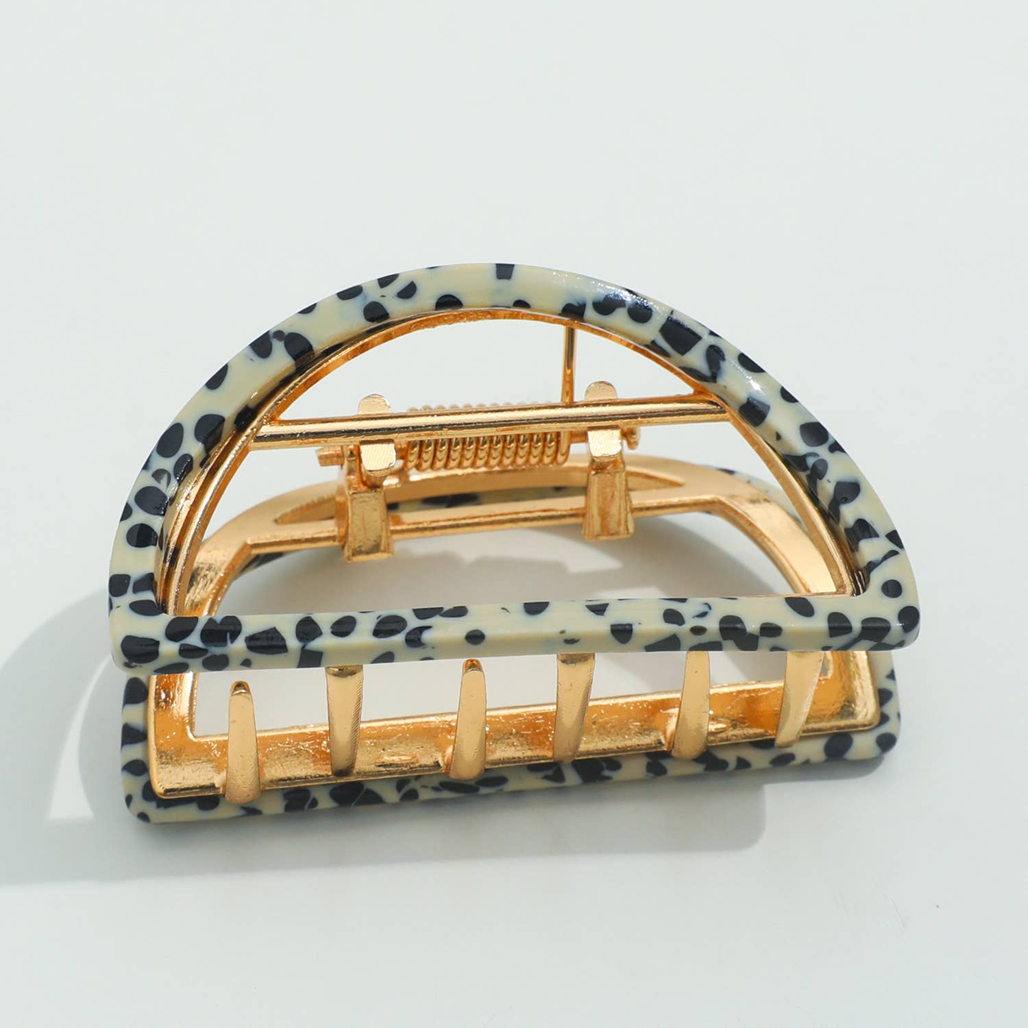 Mini Half Moon Metal Claw Clip | Rosalie - White Peony Organics