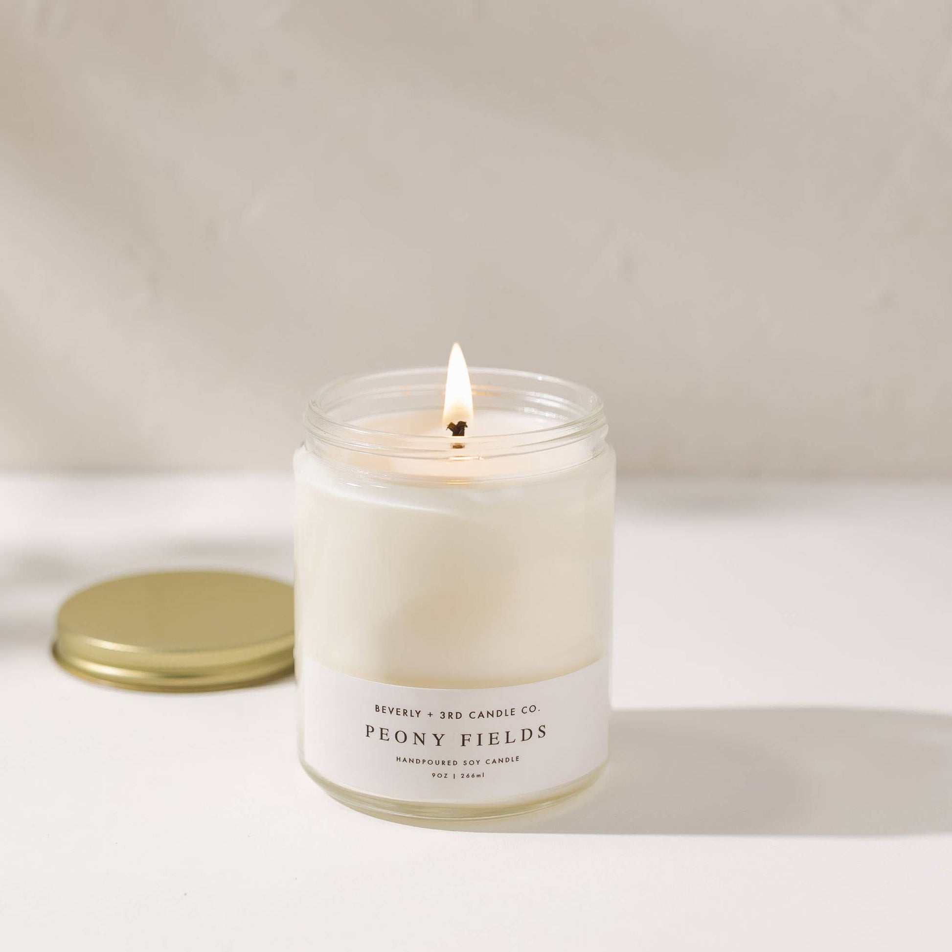 Hand-Poured Soy Candle | Peony Fields - White Peony Organics