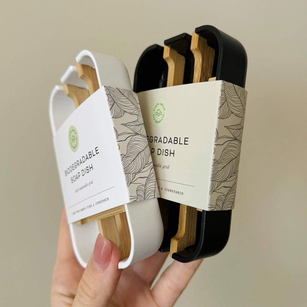Biodegradable Soap Dish Tray | White - White Peony Organics