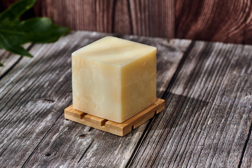 Bamboo Square Soap Dish - White Peony Organics