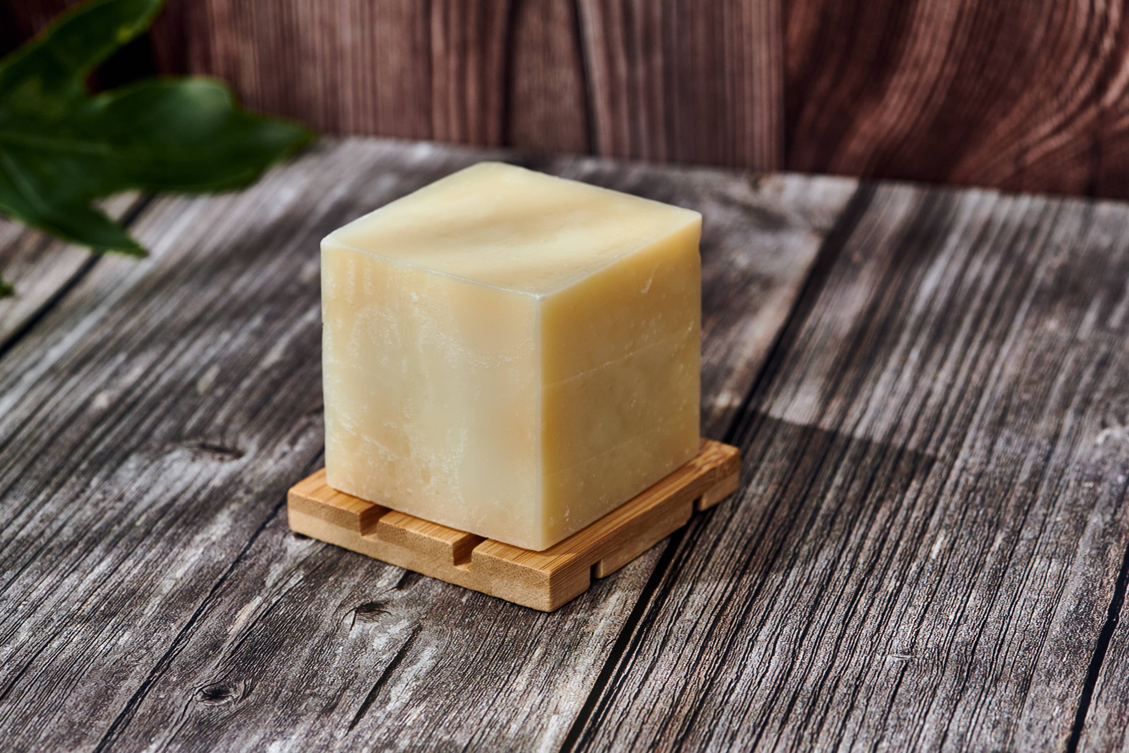 Bamboo Square Soap Dish - White Peony Organics