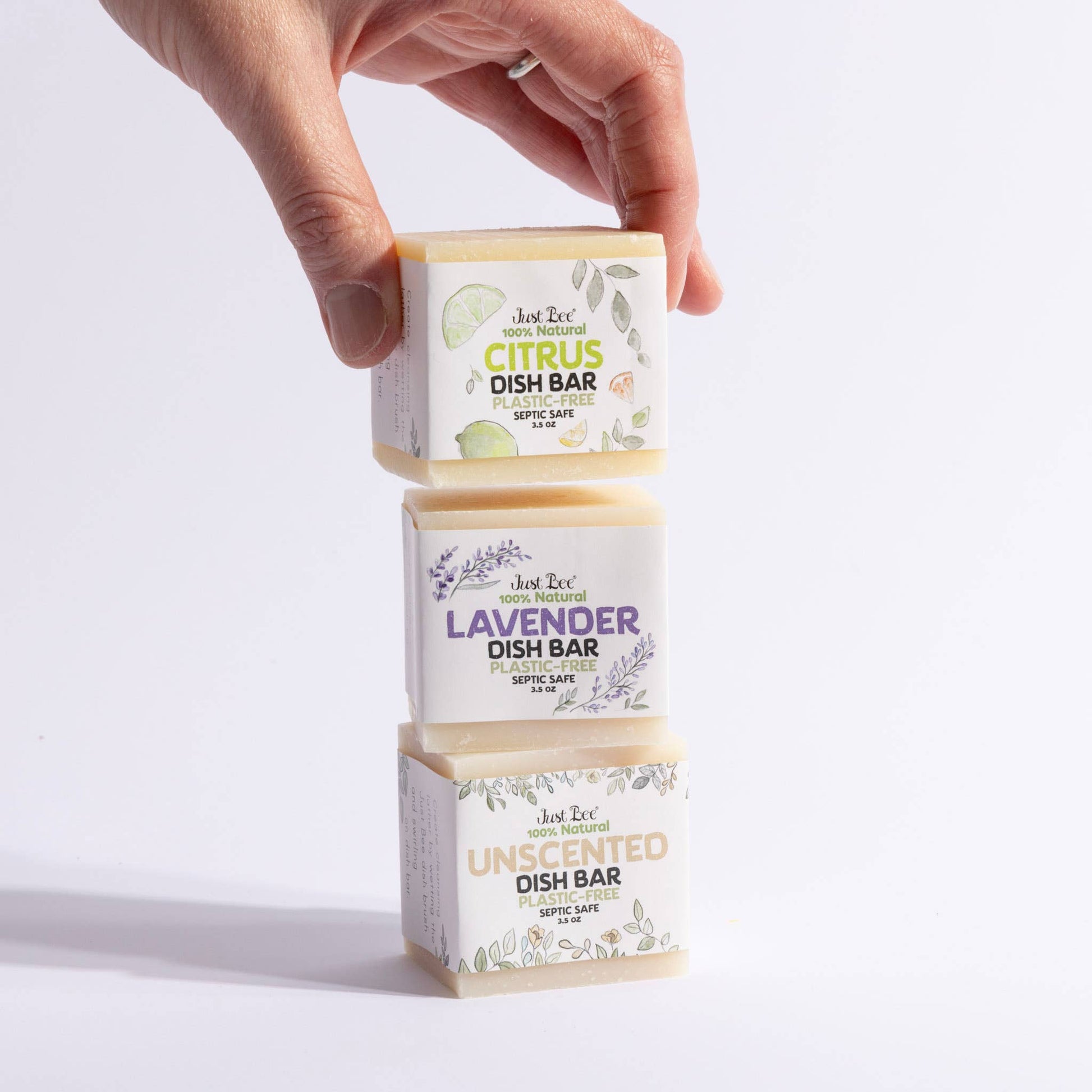 Citrus Dish Bar | Plastic Free by Just Bee - White Peony Organics