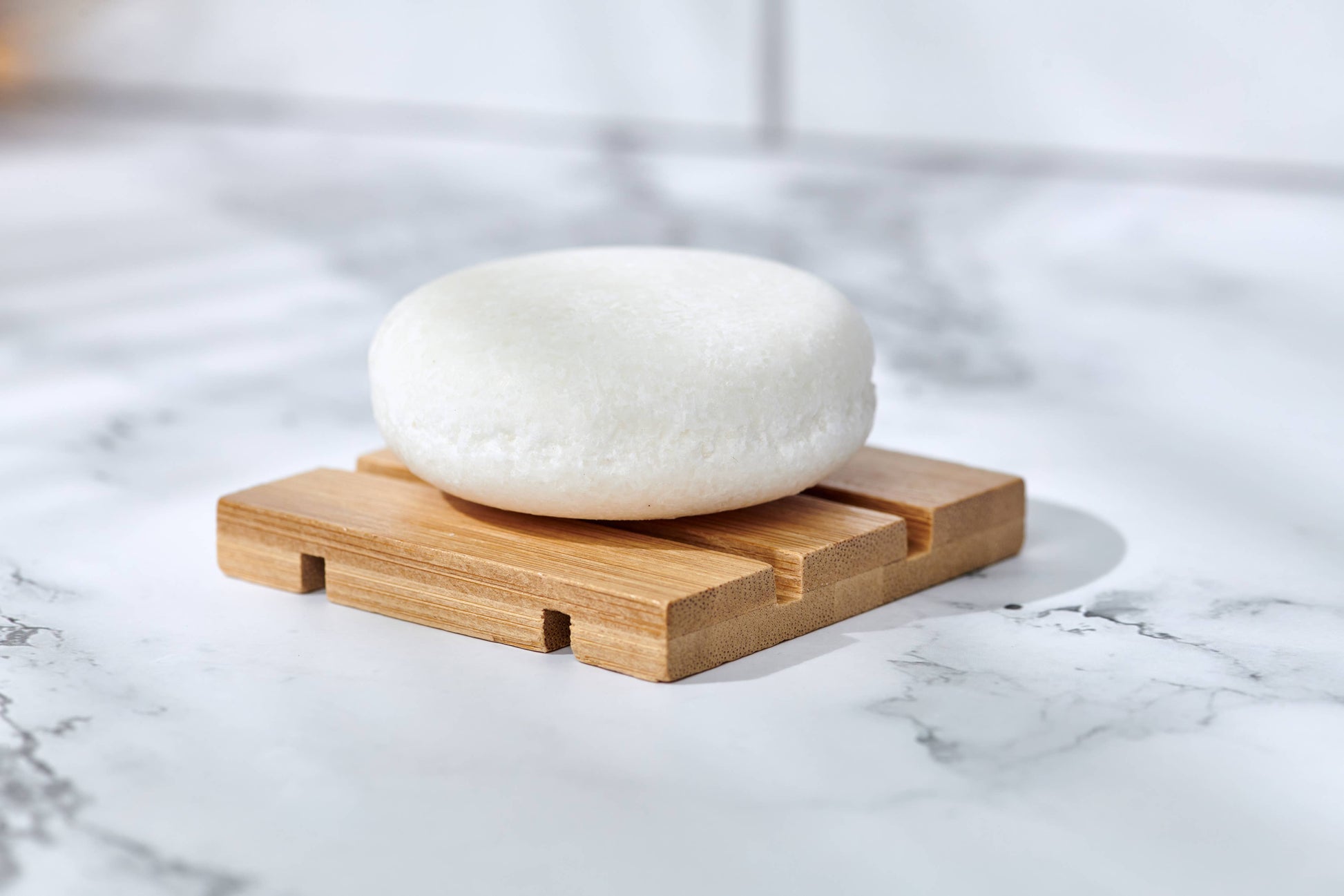 Bamboo Square Soap Dish - White Peony Organics