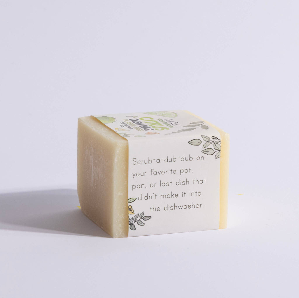 Lavender Dish Bar | Plastic Free by Just Bee - White Peony Organics
